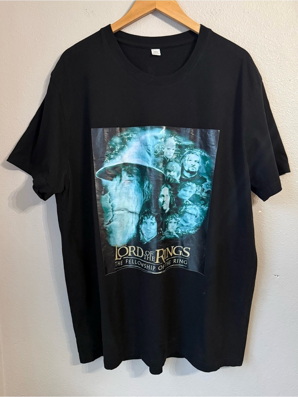 Lord of the Rings Men’s Graphic Tee - Black Size 2XL 100% Cotton Movie T-Shirt